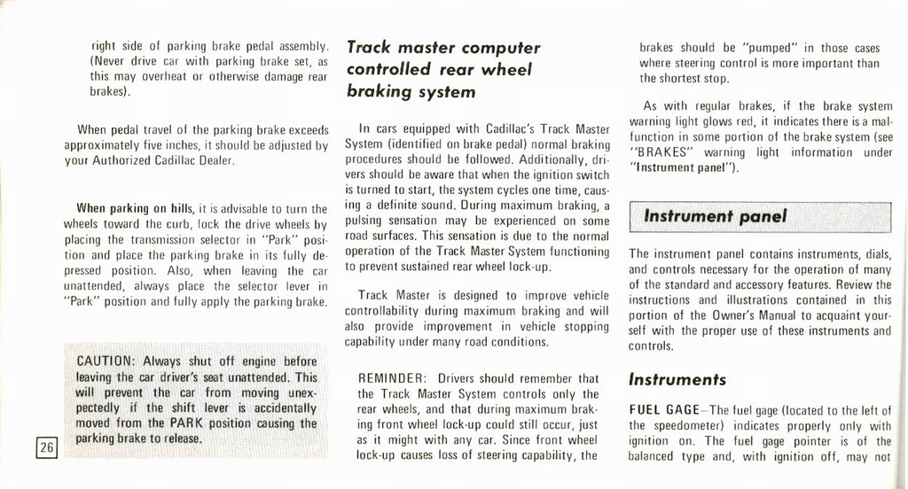 1973 Cadillac Owners Manual Page 83